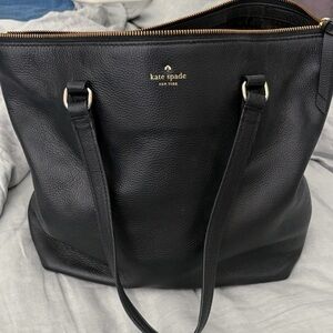 Kate Spade Black Pebbled Leather Tote